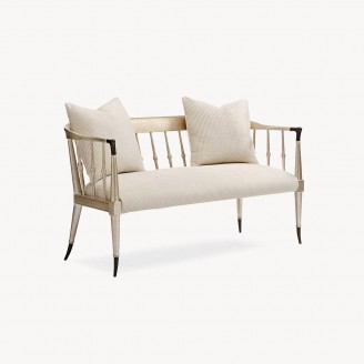 Caracole Classic Twice Beautiful Cream Settee